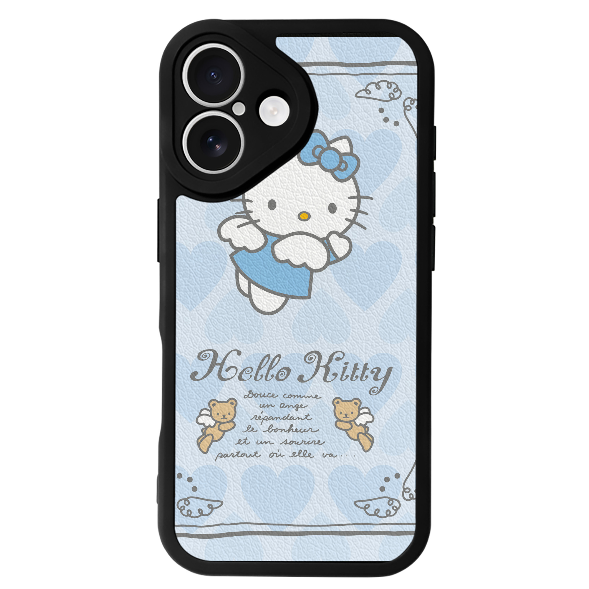 （画像用） Hello Kitty ハローキティ 【iPhone 16シリーズ対応】シリコンスマホケース（レザー調） 材質：シリコン